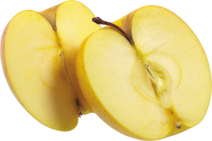 Cut apple PNG-12493